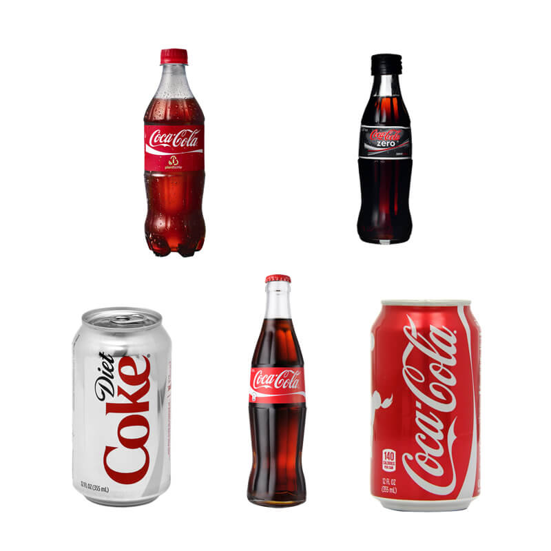 Pack com imagens PNG de embalagens de Coca-Cola